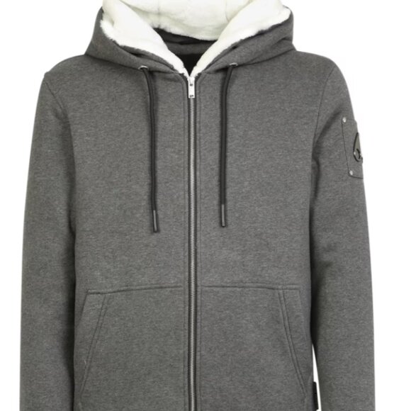 Moose knuckles bunny hoodie grey with white fur size s - Picture 1 of 1